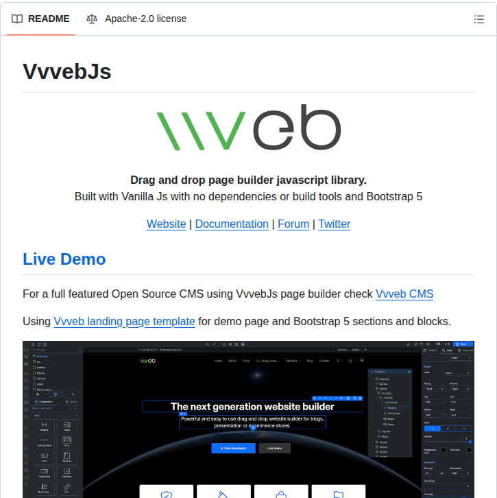 Givanz Vvvebjs screenshot