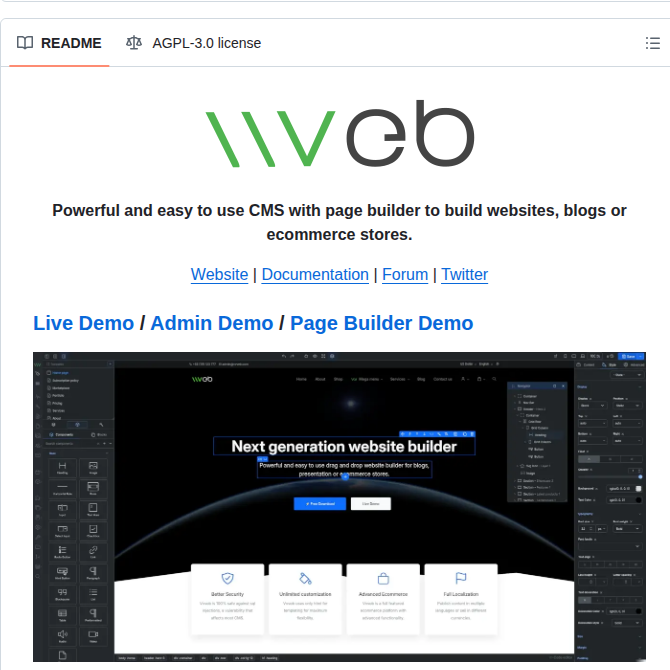Givanz Vvveb screenshot