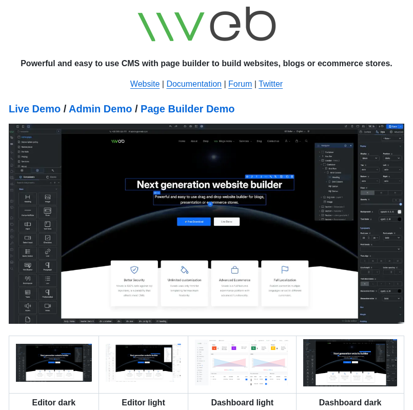 Givanz Vvveb screenshot