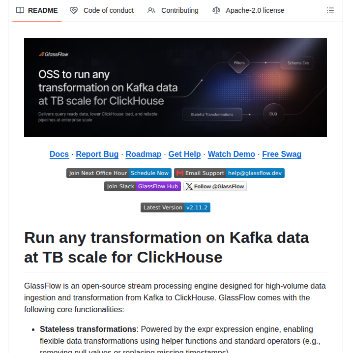 Glassflow Clickhouse Etl screenshot