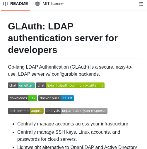 Glauth Glauth screenshot
