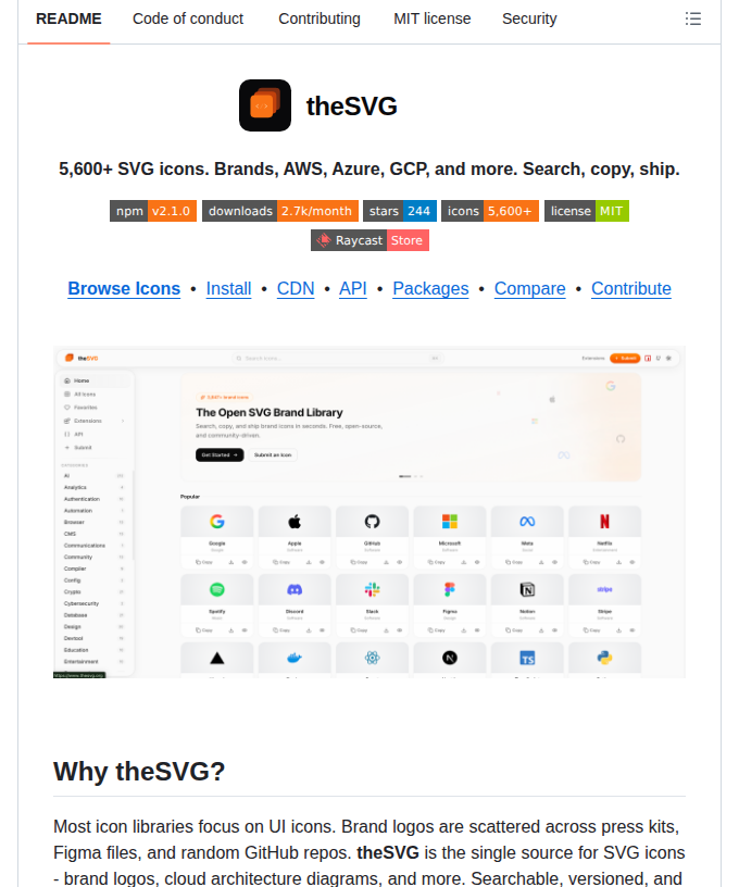 Glincker Thesvg screenshot