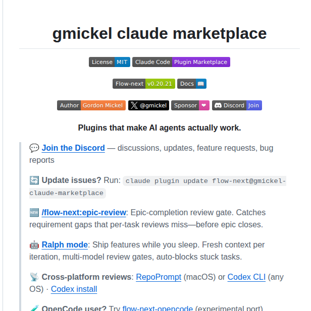 Gmickel Gmickel Claude Marketplace screenshot
