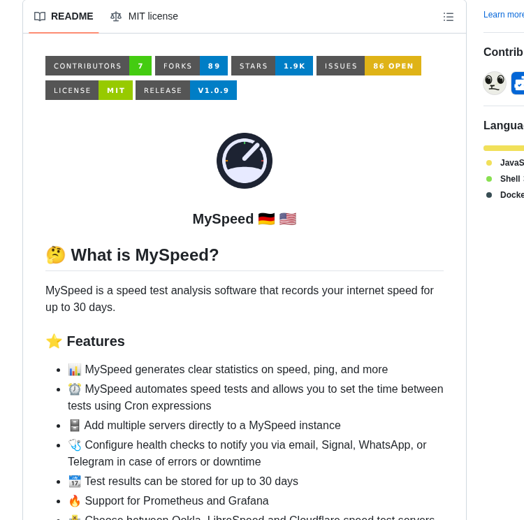 Gnmyt Myspeed screenshot