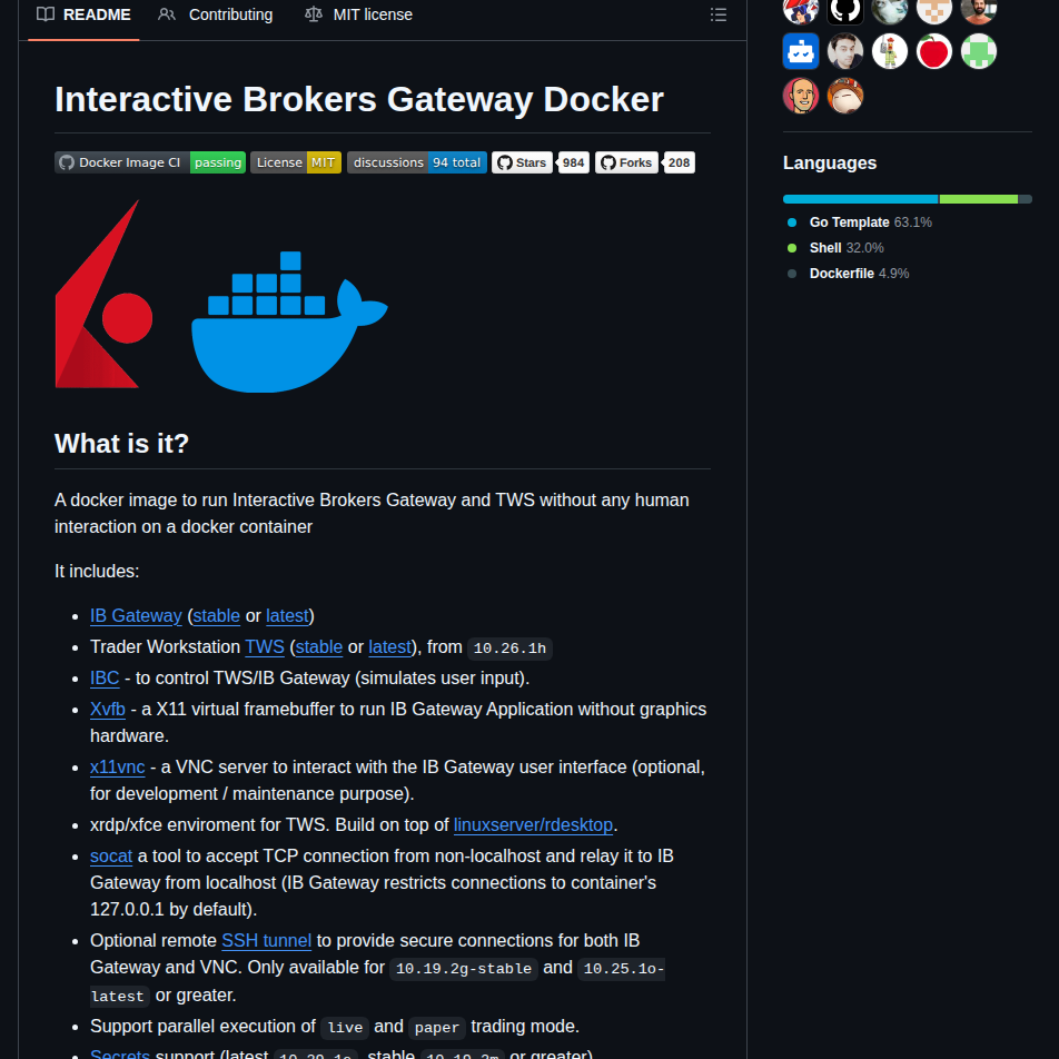 Gnzsnz Ib Gateway Docker screenshot