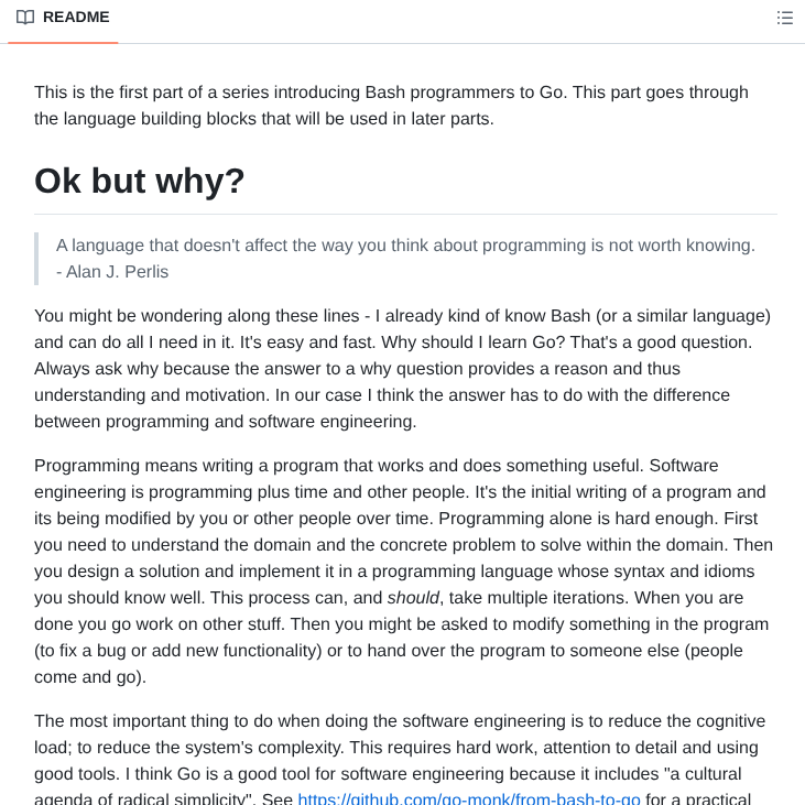 Go Monk From Bash To Go Part I screenshot