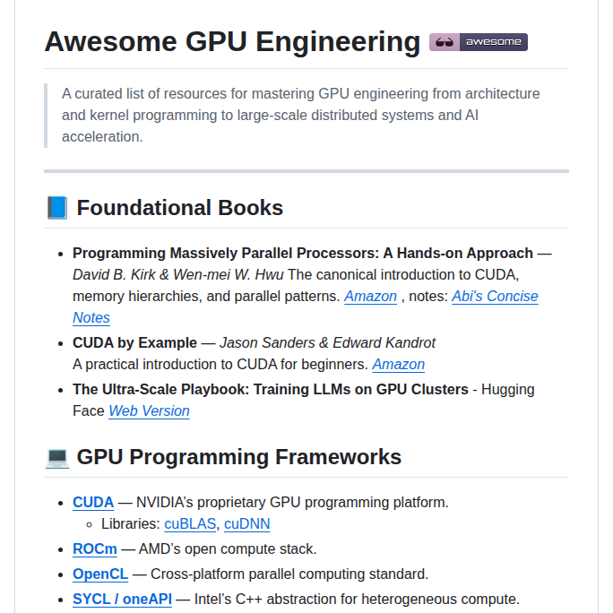Goabiaryan Awesome Gpu Engineering screenshot