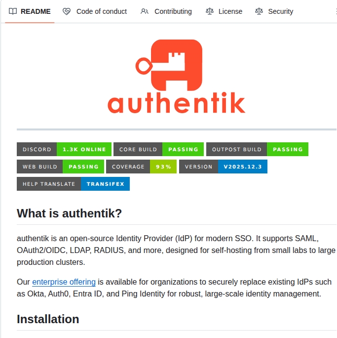 Goauthentik Authentik screenshot