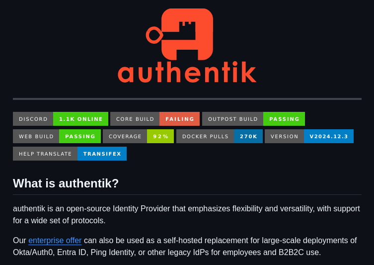 Goauthentik Authentik screenshot