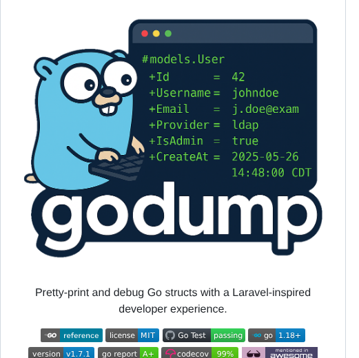 Goforj Godump screenshot