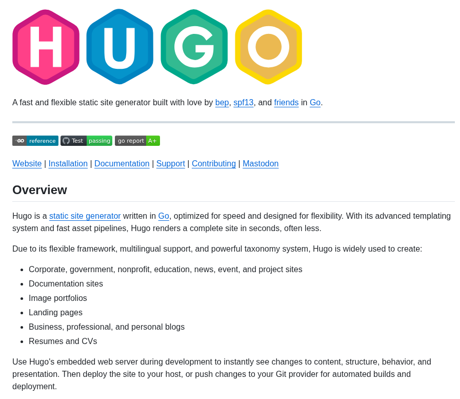 Gohugoio Hugo screenshot