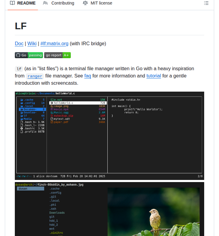 Gokcehan Lf screenshot
