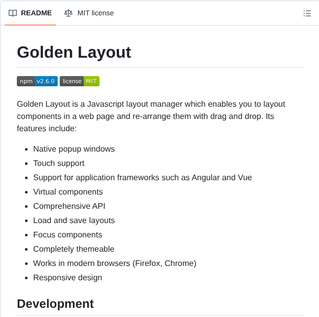 Golden Layout Golden Layout screenshot