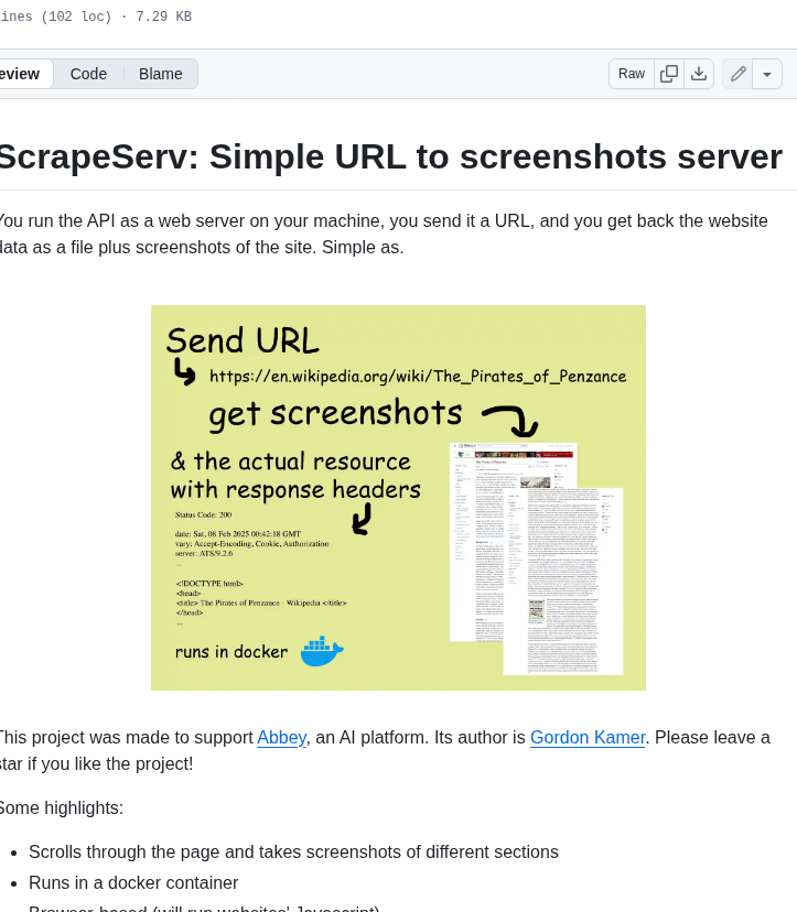Goodreasonai Scrapeserv screenshot
