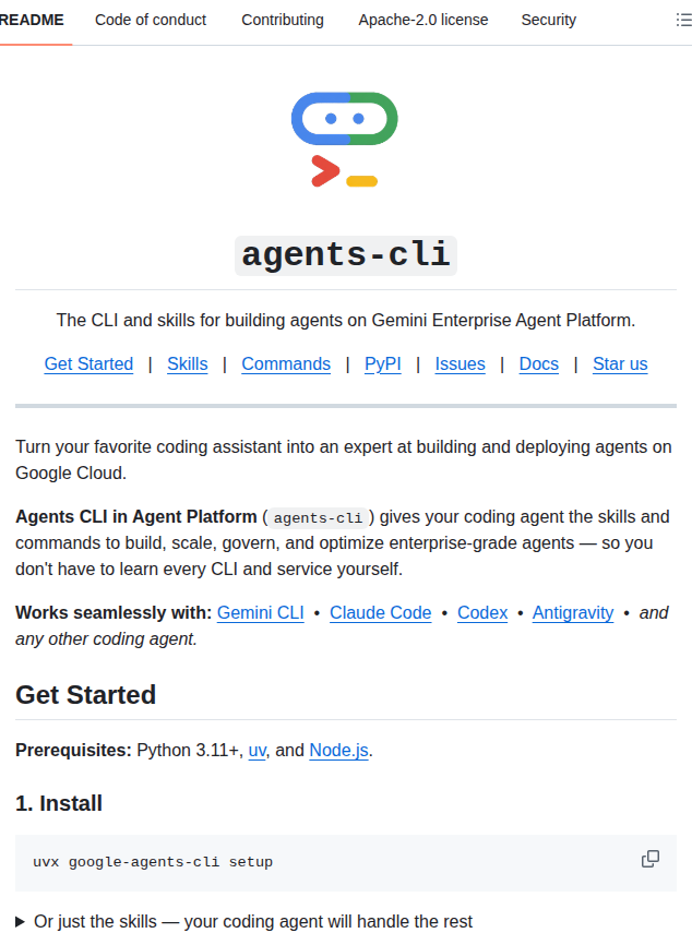 Google Agents Cli screenshot