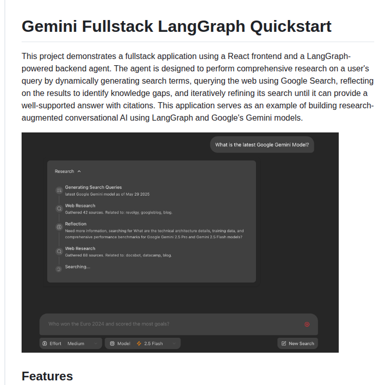Google Gemini Gemini Fullstack Langgraph Quickstart screenshot