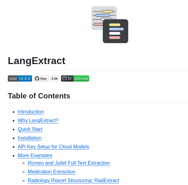 Google Langextract screenshot