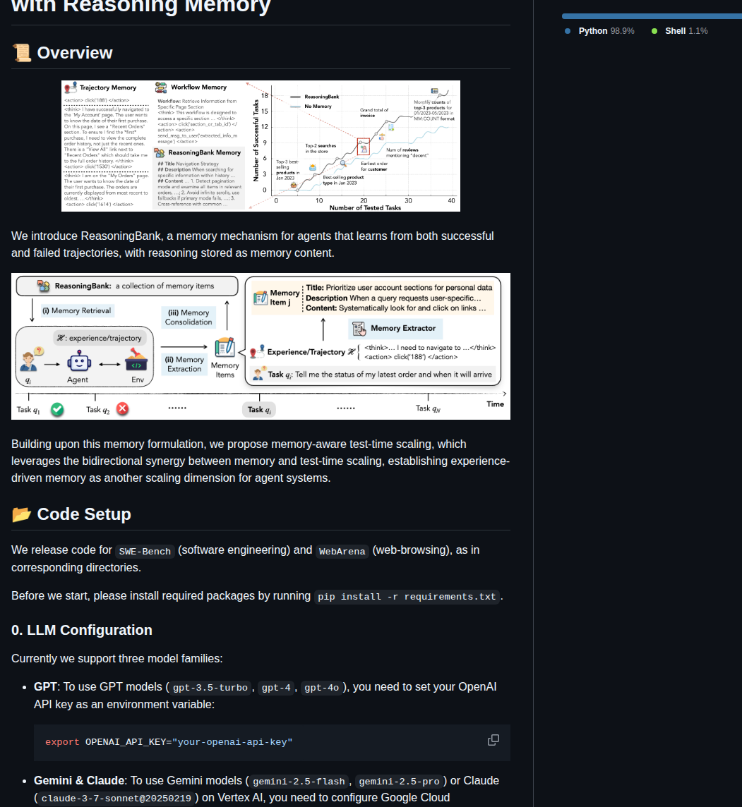 Google Research Reasoning Bank screenshot