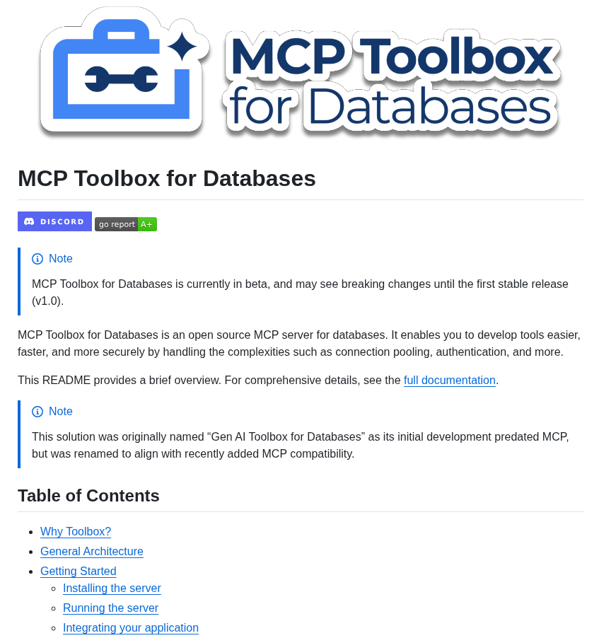 Googleapis Genai Toolbox screenshot