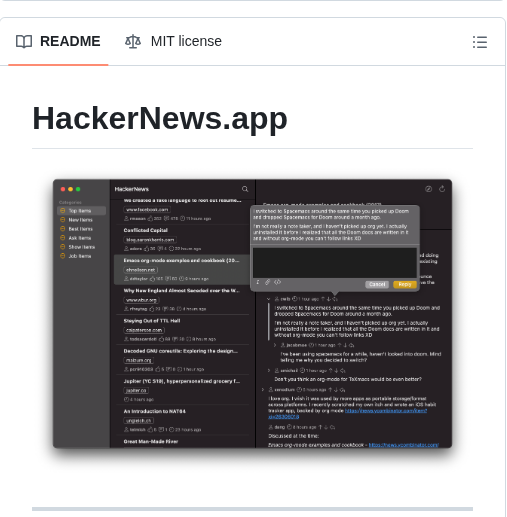 Goranmoomin Hackernews screenshot