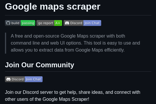 Gosom Google Maps Scraper screenshot