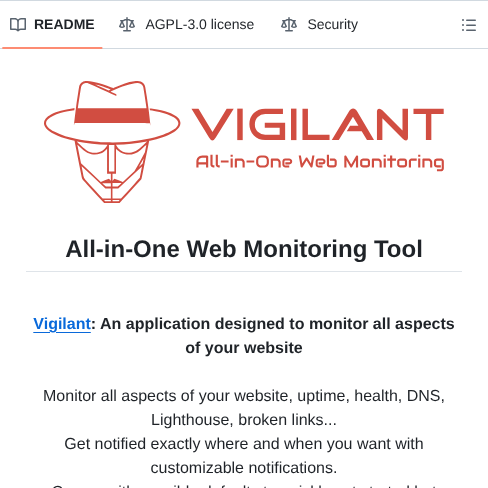Govigilant Vigilant screenshot