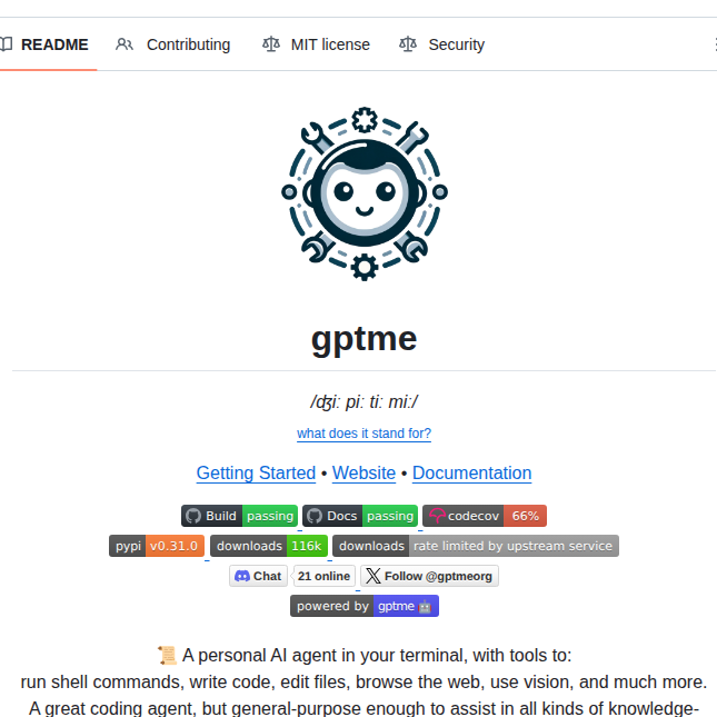 Gptme Gptme screenshot