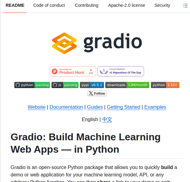 Gradio App Gradio screenshot