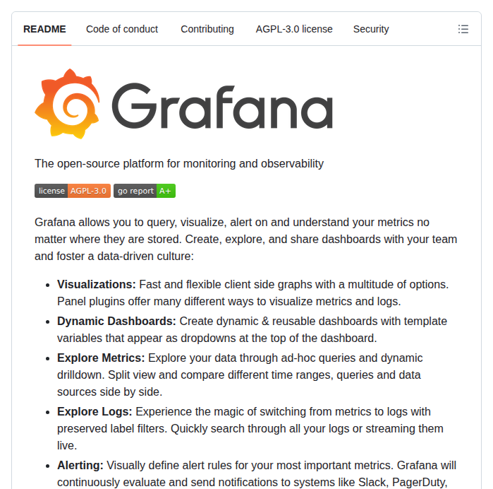 Grafana Grafana screenshot