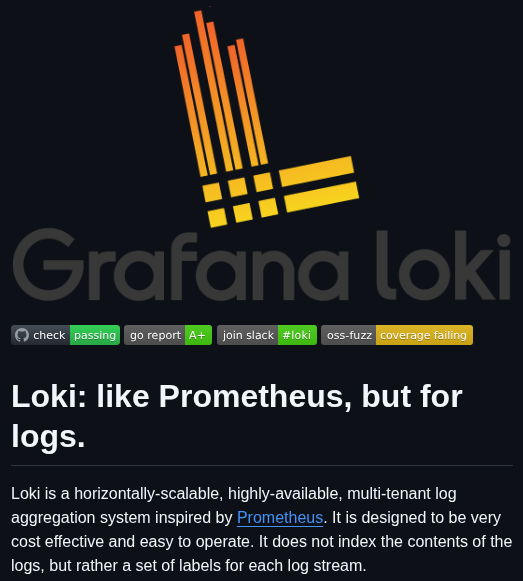 Grafana Loki screenshot