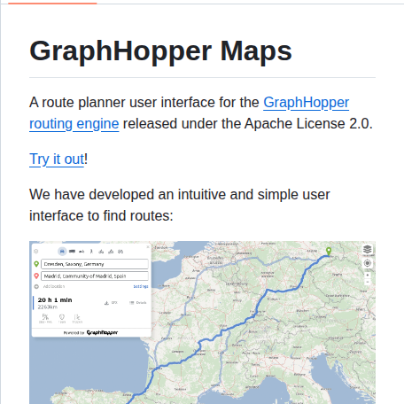 Graphhopper Graphhopper Maps screenshot
