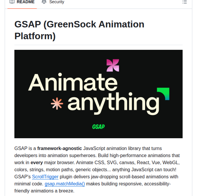 Greensock Gsap screenshot