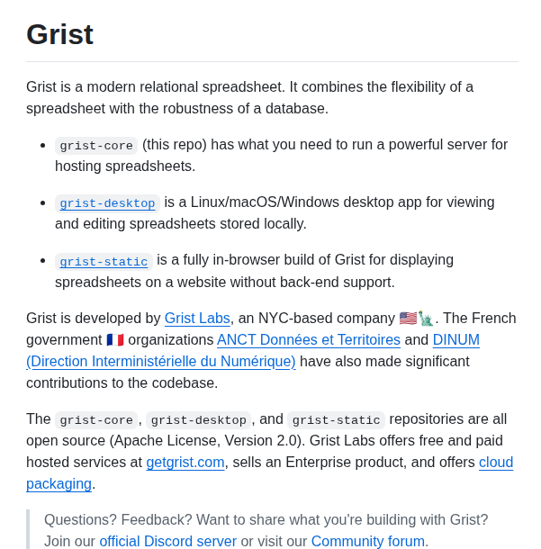 Gristlabs Grist Core screenshot