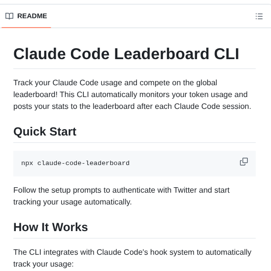 Grp06 Claude Code Leaderboard screenshot