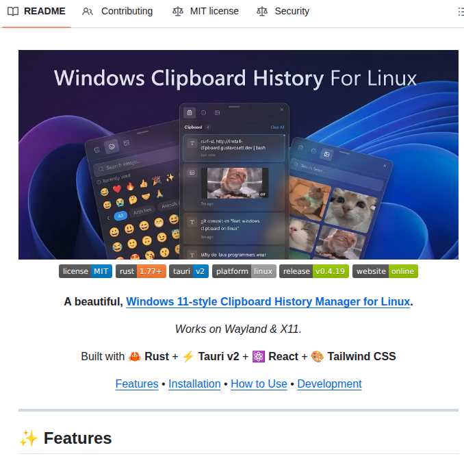 Gustavosett Windows 11 Clipboard History For Linux screenshot