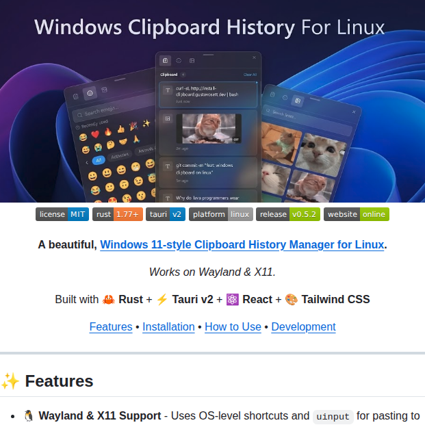 Gustavosett Windows 11 Clipboard History For Linux screenshot
