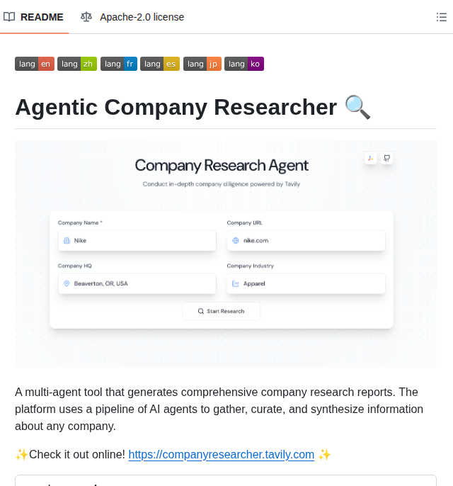 Guy Hartstein Company Research Agent screenshot