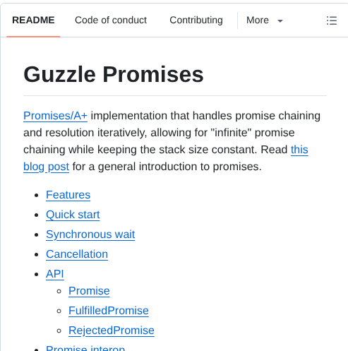 Guzzle Promises screenshot
