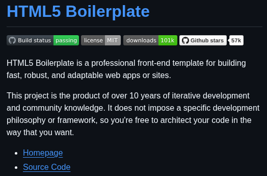 H5bp Html5 Boilerplate screenshot