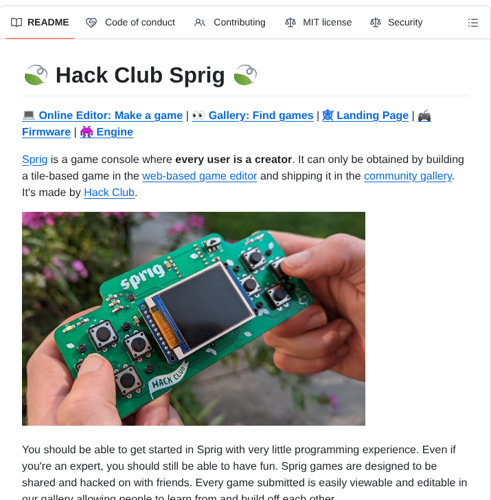 Hackclub Sprig screenshot