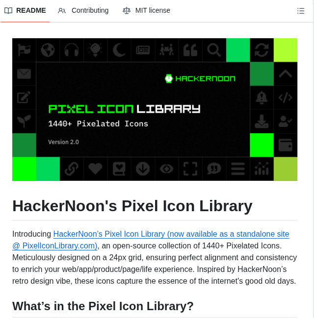 Hackernoon Pixel Icon Library screenshot
