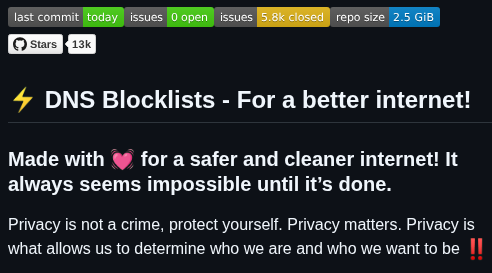 Hagezi Dns Blocklists screenshot