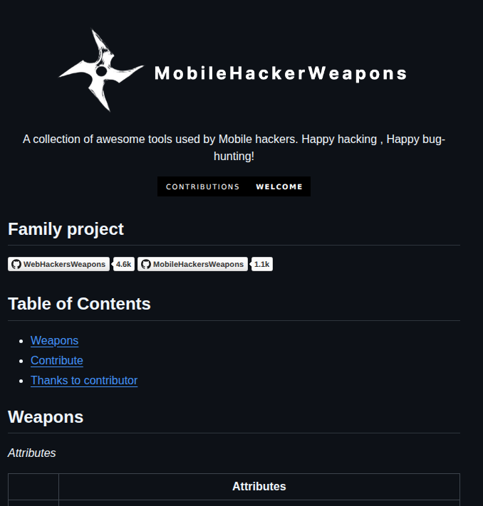 Hahwul Mobilehackersweapons screenshot