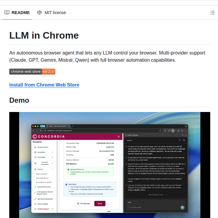 Hanzili Llm In Chrome screenshot