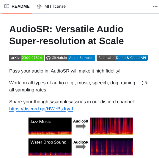 Haoheliu Versatile_audio_super_resolution screenshot