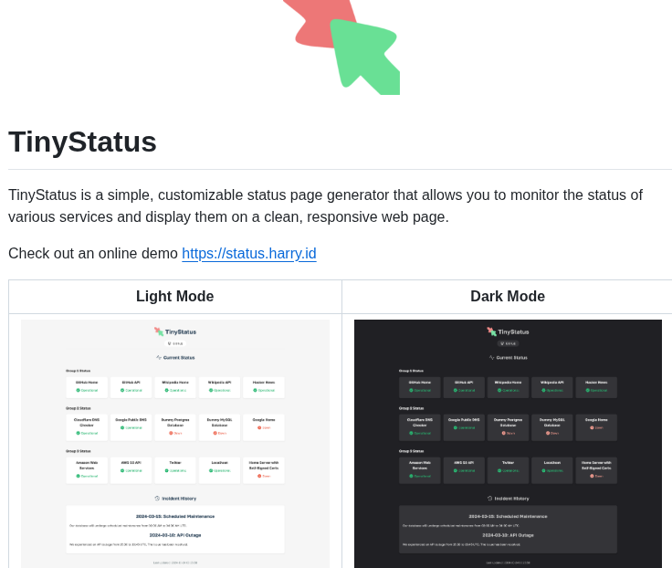 Harsxv Tinystatus screenshot