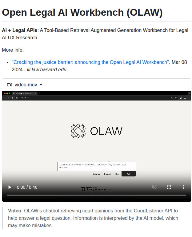 Harvard Lil Olaw screenshot