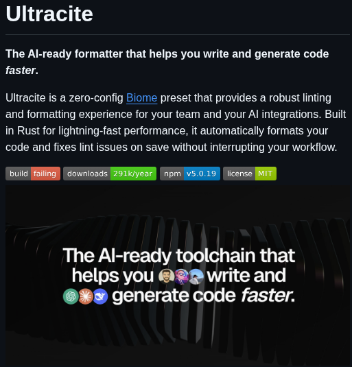 Haydenbleasel Ultracite screenshot