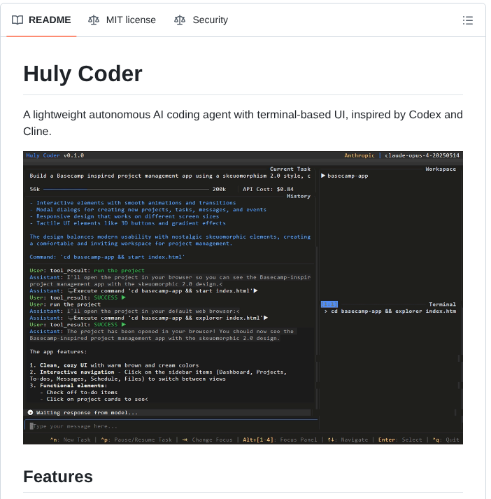 Hcengineering Huly Coder screenshot