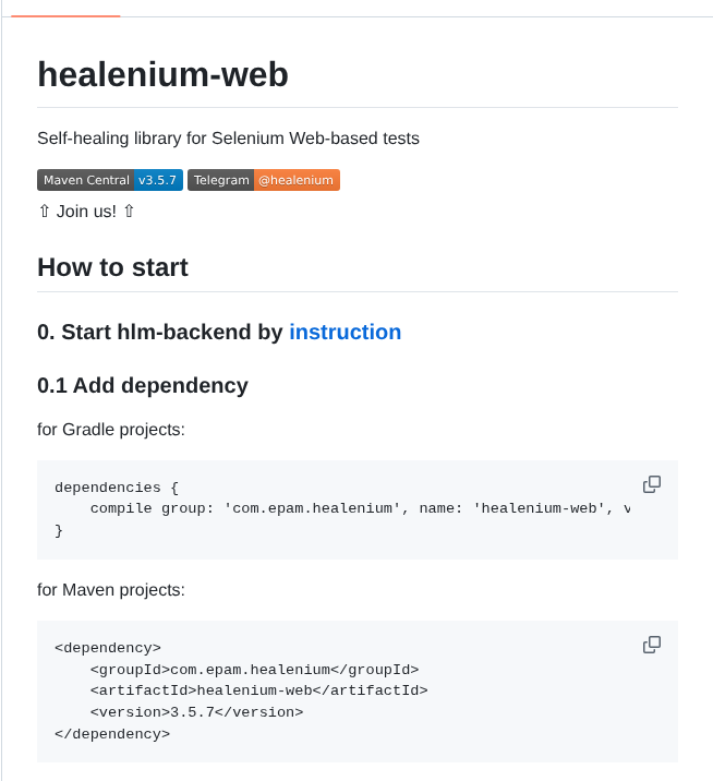 Healenium Healenium Web screenshot